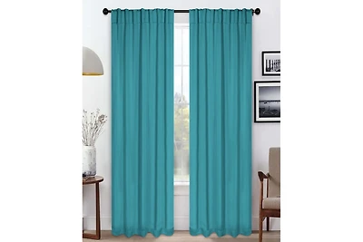 Superior Washable Leaves Room Darkening Back Tab Curtains