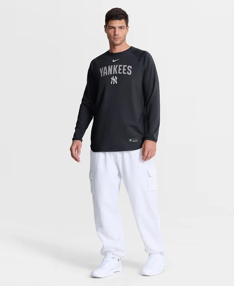 Nike Men's Navy New York Yankees Authentic Collection Raglan Dri-fit Sweatshirt