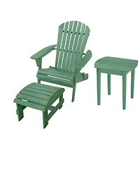 Jiallo Sea Green Adirondack Pine Ottoman