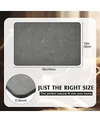 Aronkl Diatomaceous Earth Pet Feeding Mat Absorbent Non-Slip Quick Drying Easy Clean