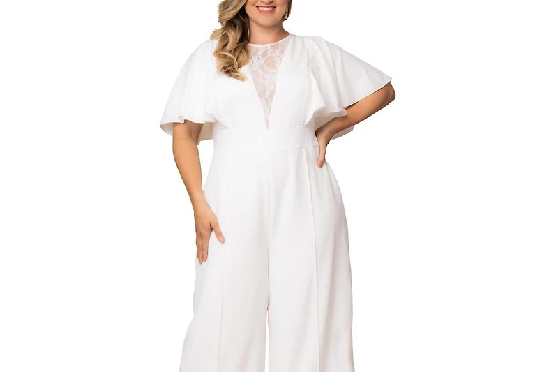 Kiyonna Plus Spellbound Wide Leg Jumpsuit