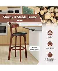 Slickblue Set of 2 Modern Armless Upholstered Bar Chairs for Kitchen Island Seating