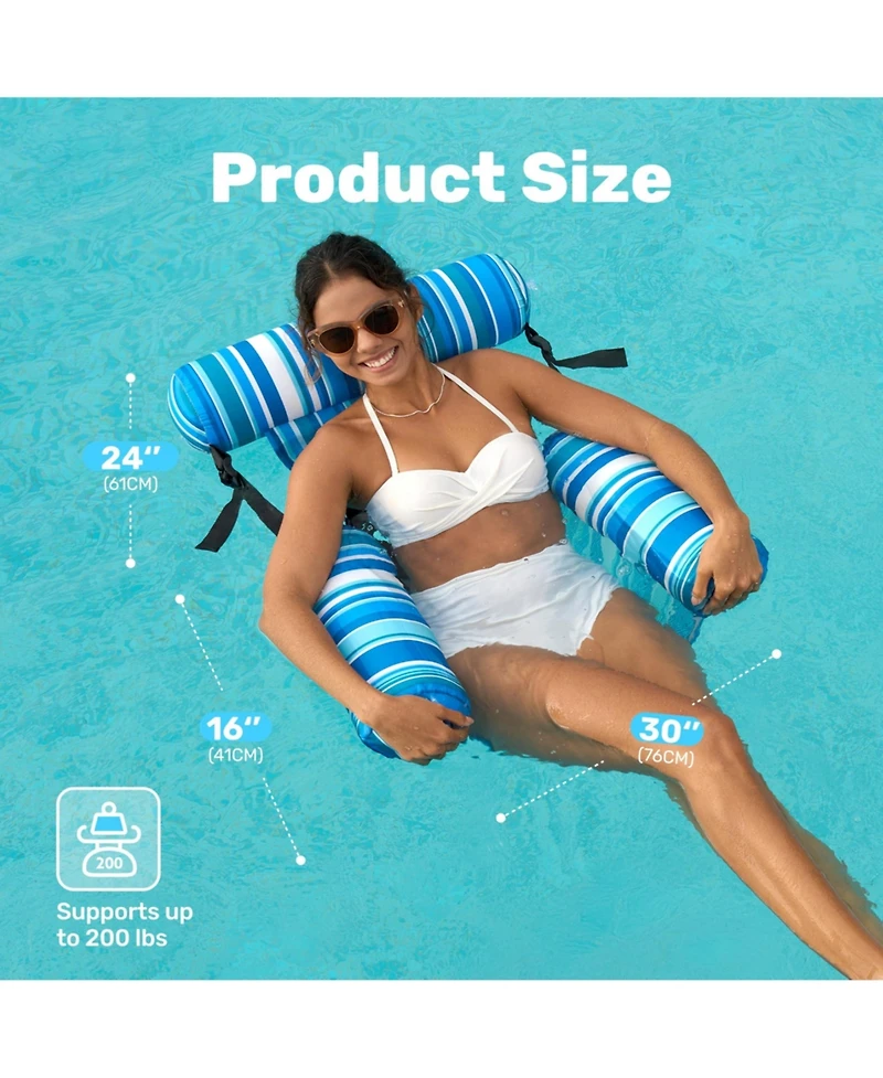 Aofar 2 Pack Inflatable Pool Float Lounge Chair