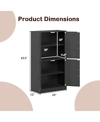 Volenca 43-in Tall Bathroom Storage Cabinet with 2 Doors and Adjustable Shelves
