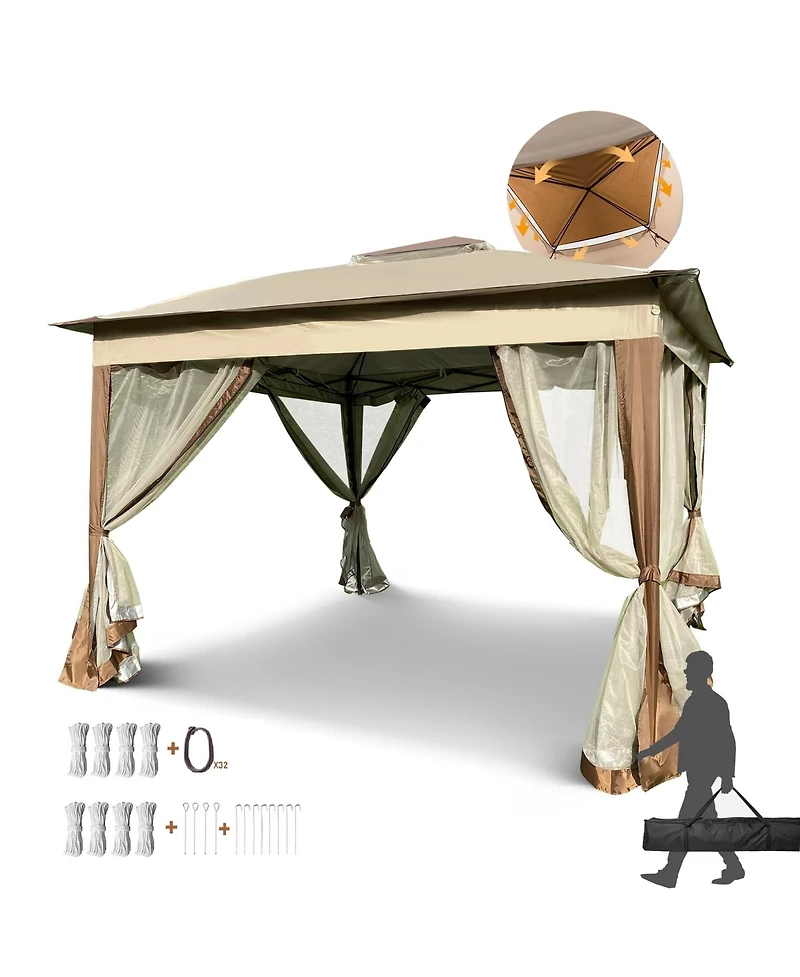 8.3FT Solar Led Patio Umbrella