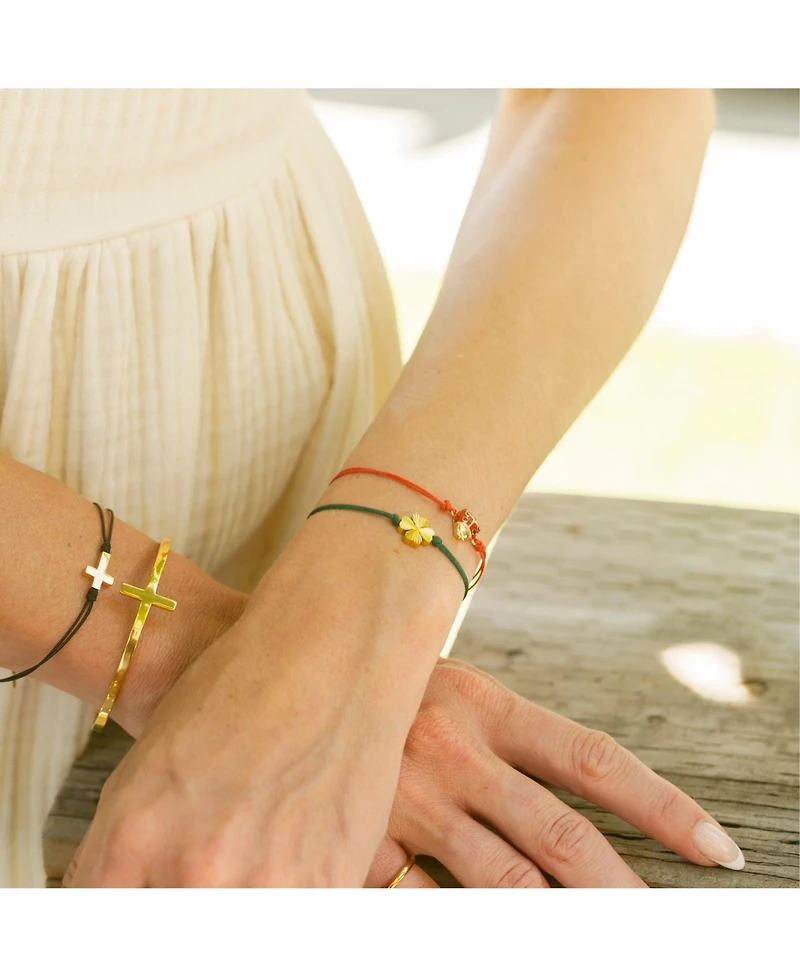 Mantra Clover Good Luck Bracelet