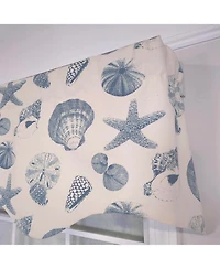 Rlf Home Cotton Seashells Regal With Lining Rod Pocket Window Valance