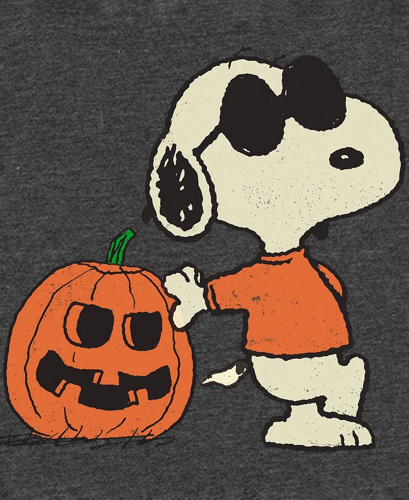 Hybrid Apparel Men's Pumpkin Snoopy Crewneck T-Shirt