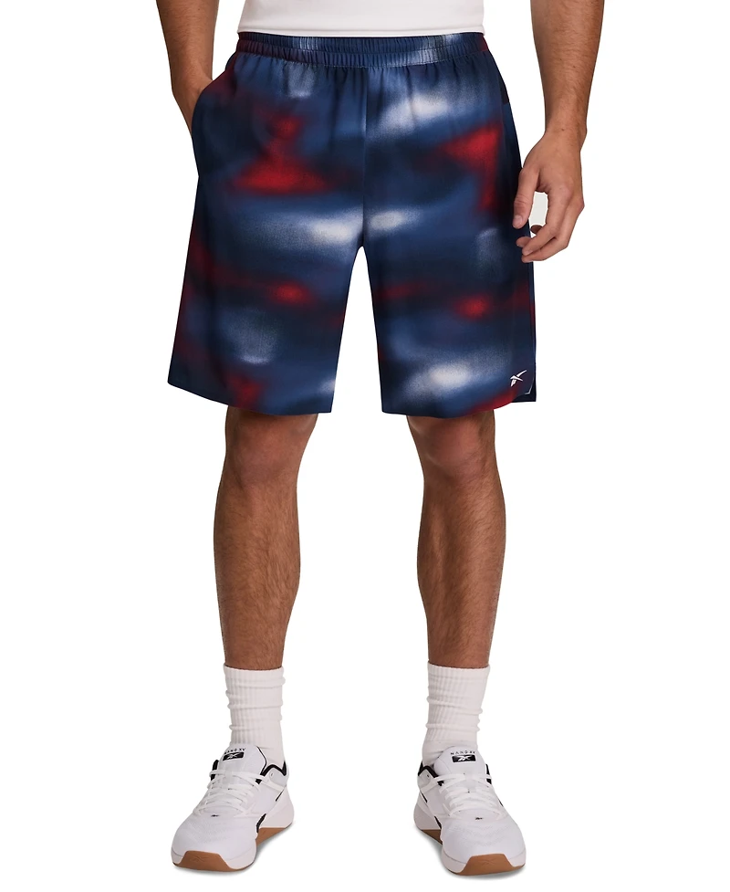 Reebok Men's 9" Regular-Fit Ombre Print Athletic Shorts