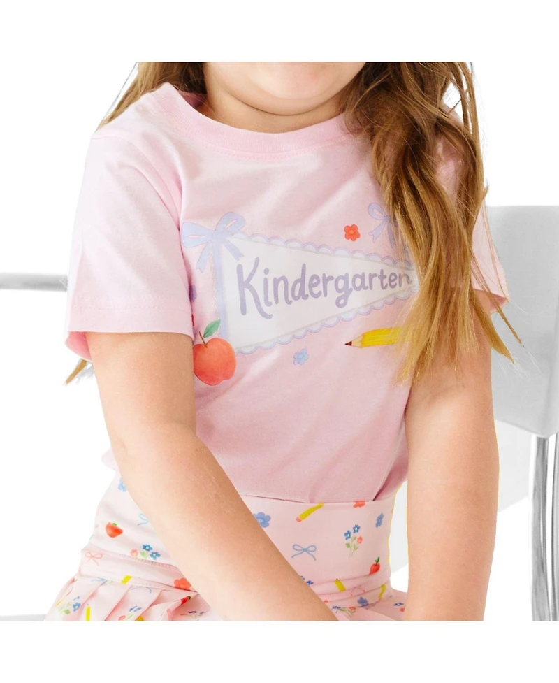 Sweet Wink Little Girls Kindergarten Pennant Short Sleeve T-Shirt