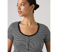 Levi's Women's Austen Button-Up Short-Sleeve Top