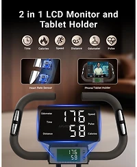 Harison Folding Exercise Bike, 350 lbs Capacity, 5-in-1 Magnetic with Bluetooth