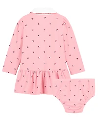 Tommy Hilfiger Baby Girls' Long-Sleeve Dress and Bloomers, 2-Piece Set