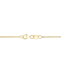 Effy Collection Onyx, White Diamond (1/10 ct. t.w.) & Black Diamond (1/20 ct. t.w.) Pendant Necklace in 14k Yellow Gold