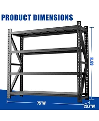 Streamdale Furniture Heavy Duty Industrial Garage Shelving