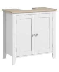 Phying Pedestal Sink Cabinet Multipurpose Under Sink Storage Cabinet with U Shape Design and Adjustable Shelf