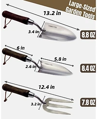 Xdovet Garden Tool Set 6 Heavy Duty Stainless Steel Hand Tools