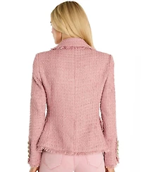 The Noli Shop Women's Giselle Single Breasted Tweed Blazer