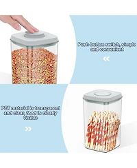 Aronkl Airtight Pet Food Storage Container Stackable Clear Bin With Scoop And Brush