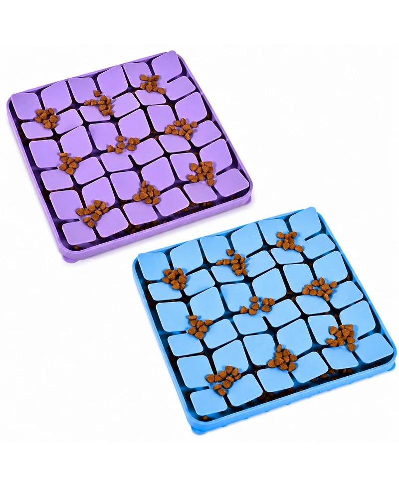 Aronkl 2 Pack Silicone Dog Mats Slow Feeder Lick Sniff Suction Cups Mental Health Training
