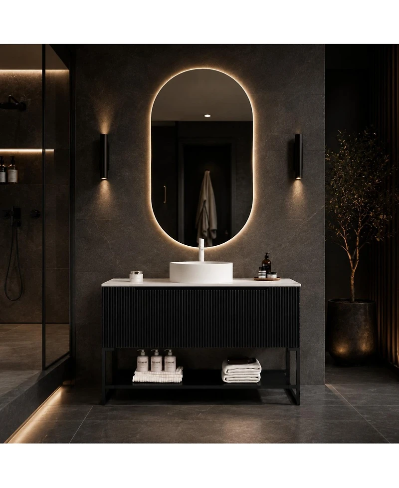 Phying 48 Inch Freestanding Bathroom Vanity with Sink Modern Storage Cabinet for Home Bathroom Decor