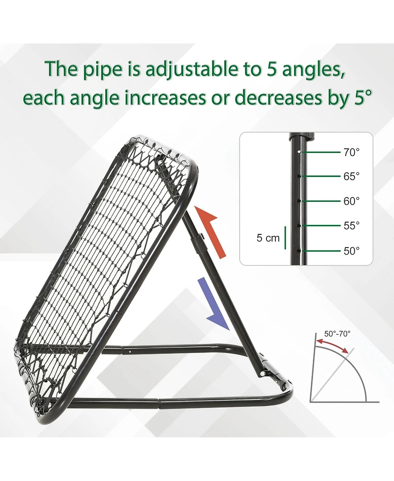 Aoligeijs Adjustable Soccer Rebounder Portable Training Goal for Football Baseball Basketball