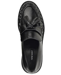 Nine West Women's Gersen Tassels Pleated Slip-On Loafers