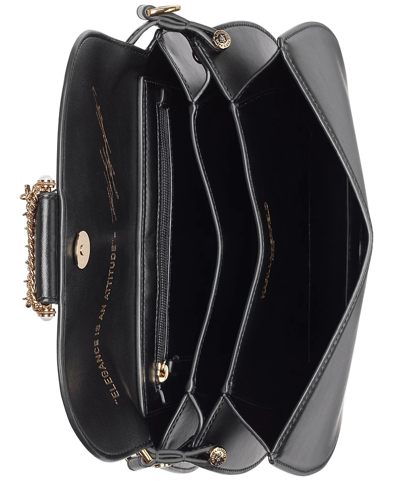 Karl Lagerfeld Paris Jocelina Leather Small Shoulder Handbag