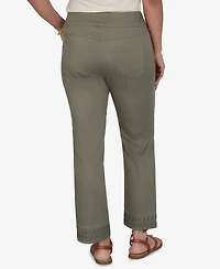 Ruby Rd. Petite Pleated Hem Denim Ankle Pants