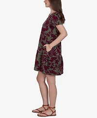 Ruby Rd. Petite Tropical Print Stretch Pocket Dress