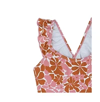 Gottex Kids Child Girls Summer Memories Square Neck Ruffle One Piece
