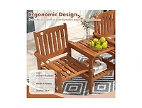 Boyel Living 2-Seater Outdoor Patio Furniture Set with 1.57 Inch Umbrella Hole