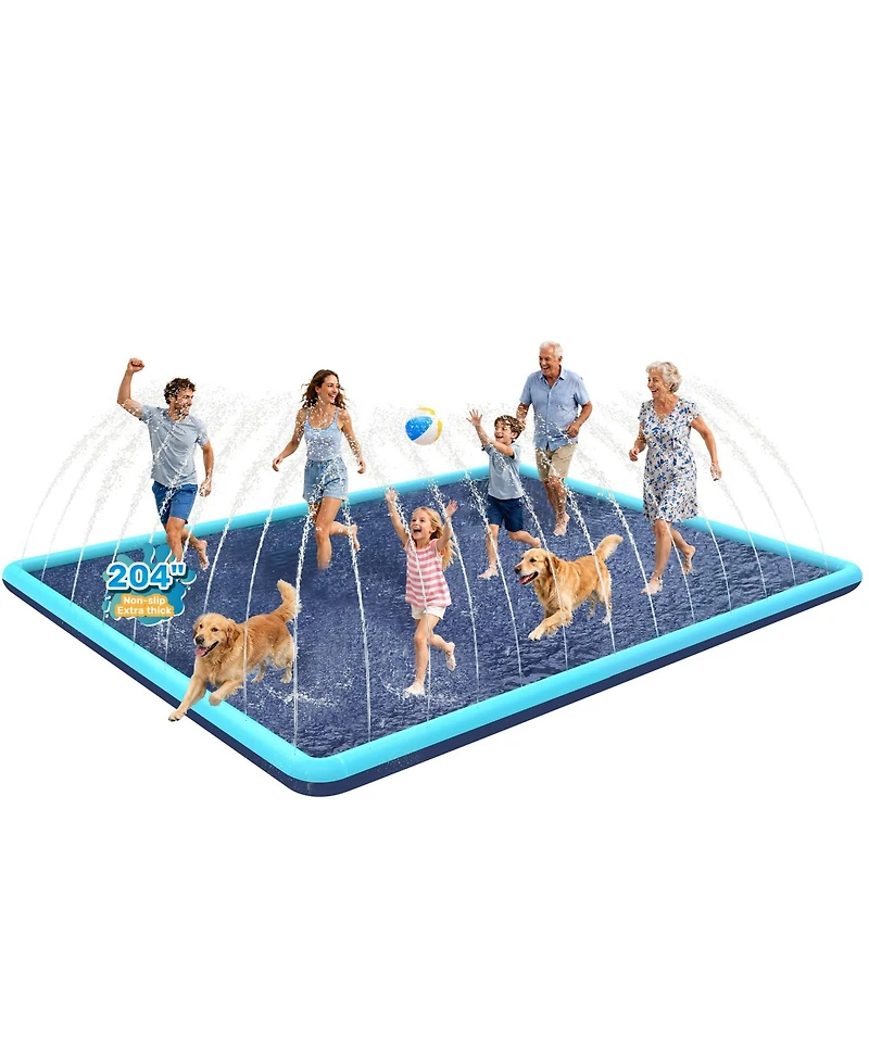Aofar Dog Splash Pad Sprinkler Pool Outdoor Non-slip 204"x 204