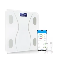 Cowin Smart Bluetooth Body Fat Scale - Rechargeable Digital Bathroom Scale with App 400lbs Capacity