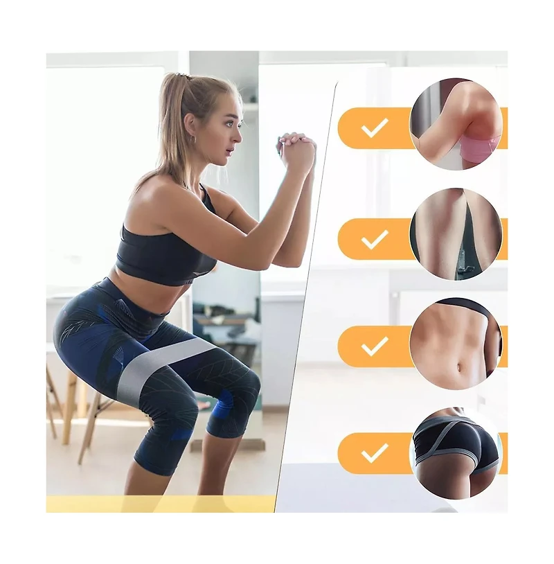 Cowin Resistance Loop Exercise Bands Set Elastic 3 Levels