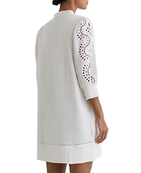 Reiss Women's Cotton Cheesecloth Broderie Mini Dress