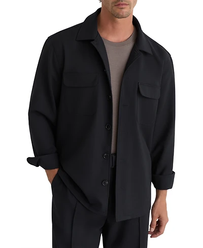 Reiss Men's Peshi Button Through Twin Pocket Overshirt