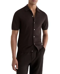 Reiss Men's Drayton Button Through Merino Shirt