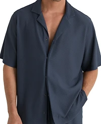 Reiss Men's Samson Textured Cuban Shirt