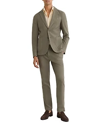 Reiss Men's Jason Two Button Notch Garment Dye Pique Blazer