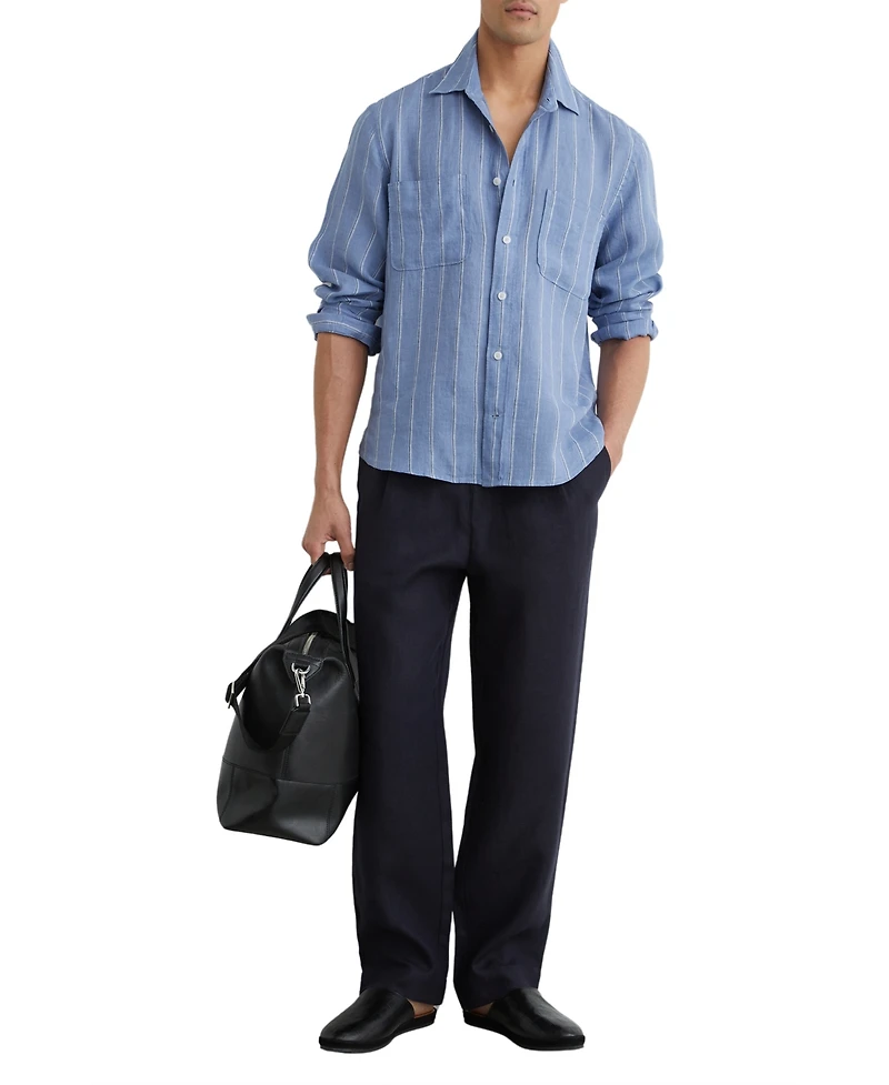 Reiss Men's Rubus Stripe Linen Shirt
