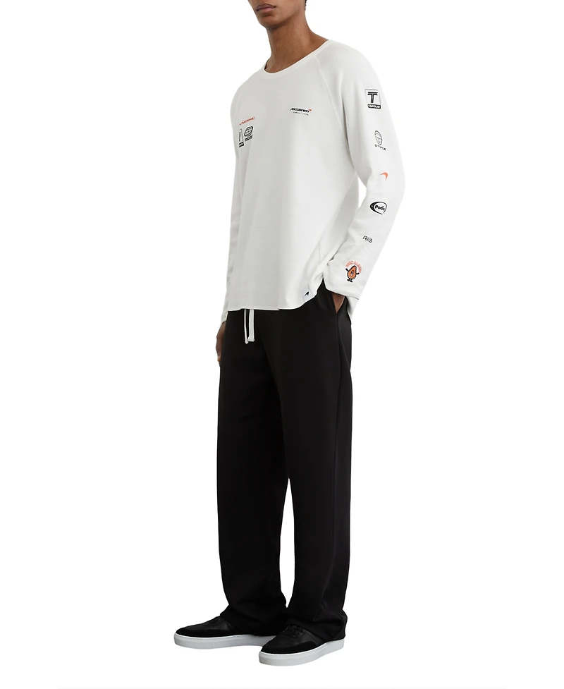 Reiss Men's Kruz Logo Waffle Textured T-Shirt