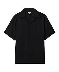 Reiss Men's Linen Cuban-Collar Shirt