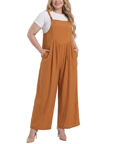 Ny Collection Plus Sleeveless Jumper Jumpsuit