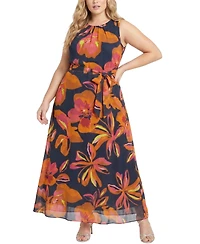 Ny Collection Plus Sleeveless Chiffon Maxi Dress