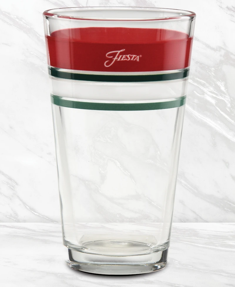 Fiesta Christmas Tapered Cooler Glasses, Set of 6