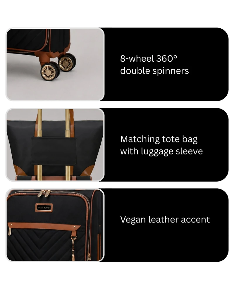 Stella Blanc Belle 2-Pc. Softside Expandable Spinner Luggage Set