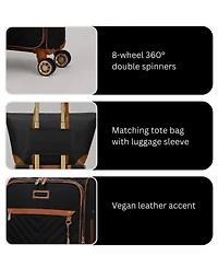 Stella Blanc Belle 2-Pc. Softside Expandable Spinner Luggage Set