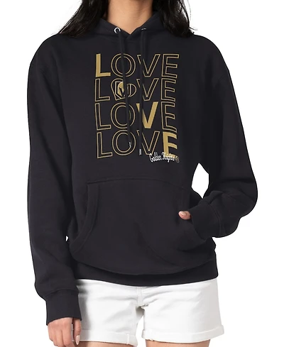G-iii 4Her by Carl Banks Women's Black Vegas Golden Knights Hockey Love Fleece Pullover Hoodie