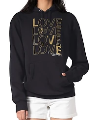 G-iii 4Her by Carl Banks Women's Black Vegas Golden Knights Hockey Love Fleece Pullover Hoodie